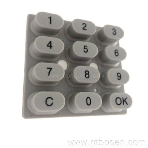 Electronic Soft Oval Rubber Push Buttons Membrane Switch
